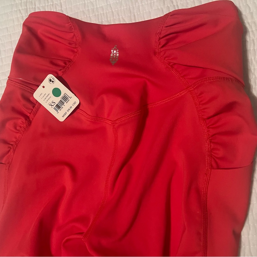 Free People coral Leggings with Elastic Waistband